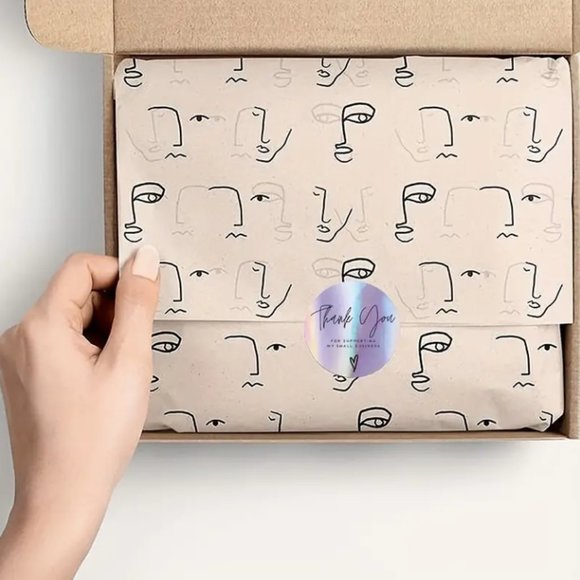 1000 Count 1 Inch Round Holographic Thank You Stickers - Picture 3 of 5